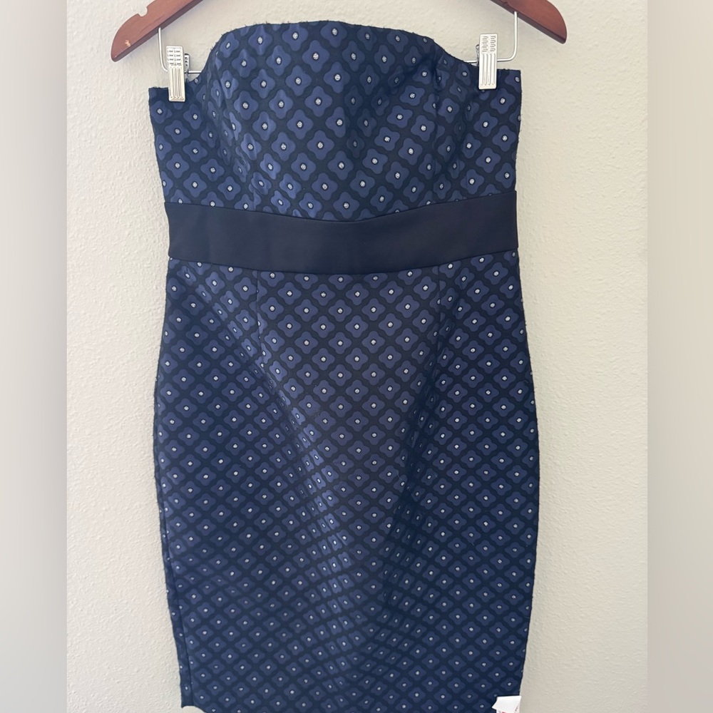 Tracy Reese Navy Blue Patterned Dress